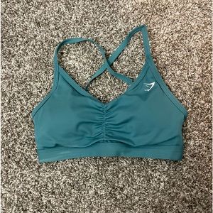 *SOLD* Gymshark Teal Rutched Sports Bra Size XS